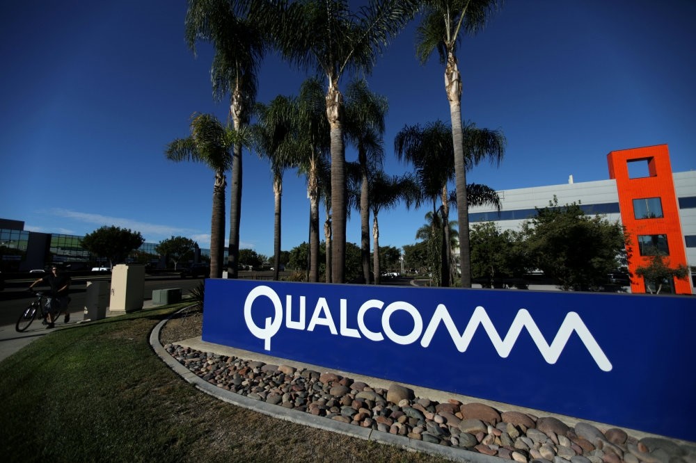 A sign on the Qualcomm campus, San Diego, California.