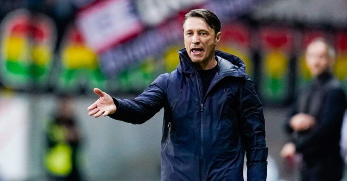 Bayern Munich's Croatian head coach Niko Kovac reacts during Bundesliga football match between Eintracht Frankfurt and FC Bayern Munich on Nov. 2, 2019 in Frankfurt am Main, Germany. (AFP Photo)