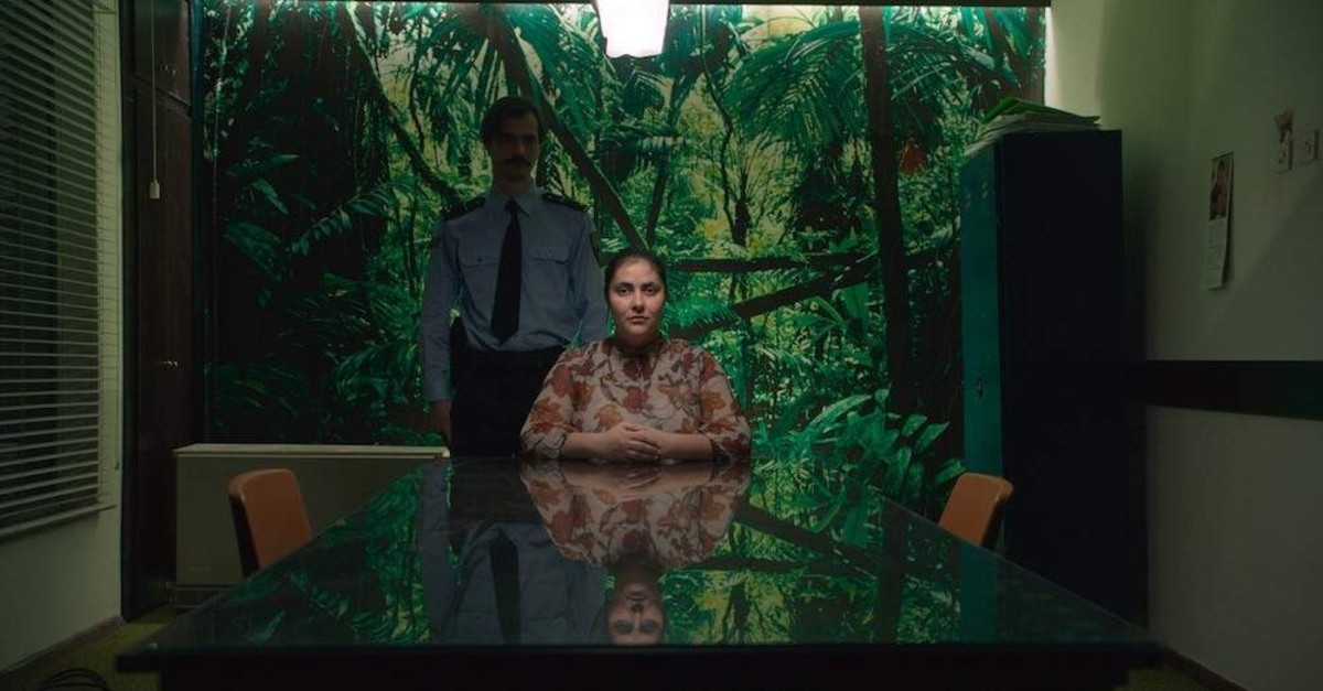 Zorica Nusheva as Petrunya, in scene at the police station.