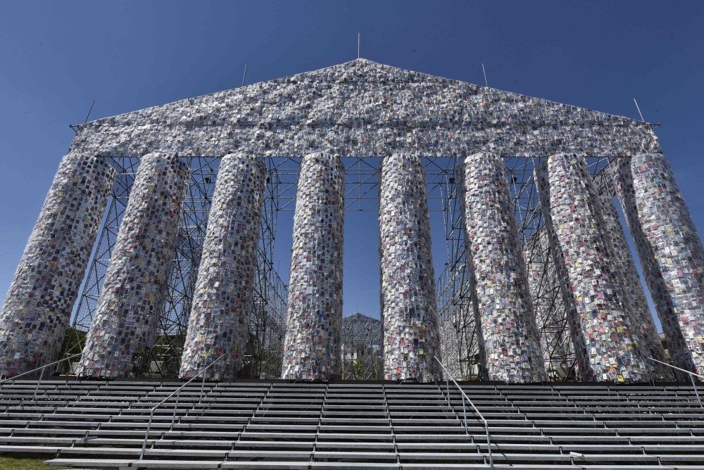 The u201cParthenon of Booksu201d stands at the same site where in 1933, Nazis set in flames to books by Jewish and Marxist writers.