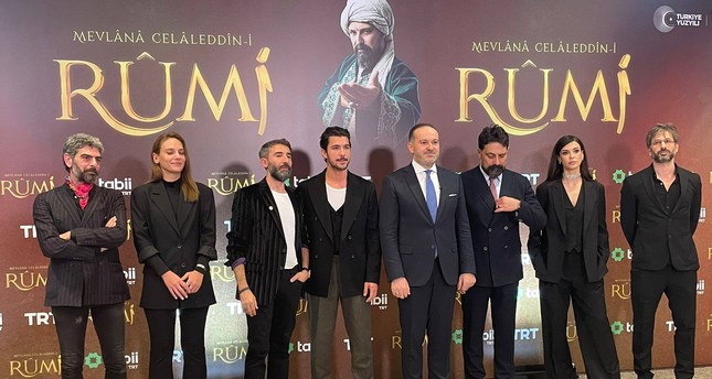 حفل تعريفي بالجزء الثاني من مسلسل مولانا جلال الدين الرومي بمشاركة العديد من نجوم الفن والسينما في تركيا، إسطنبول صورة: الأناضول