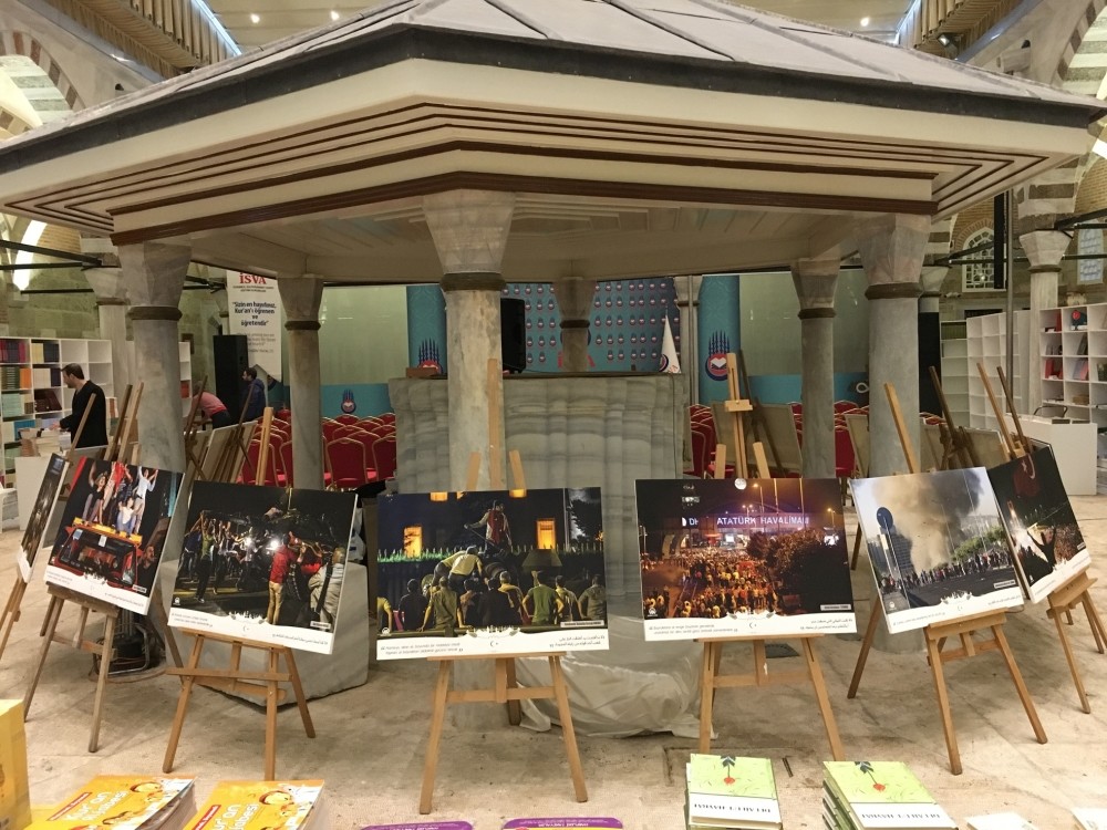 The exhibition includes the themes ,July 15,, ,Madrasahs, the Candles of the City, and ,Anatolian Geography, the Shelter of the Oppressed.,