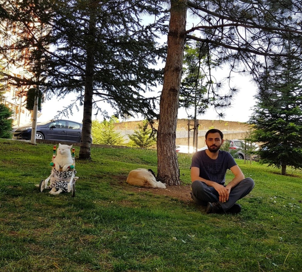 Koca Kafa and Eren Gu00fcder enjoy their free time at a park in Ankara.