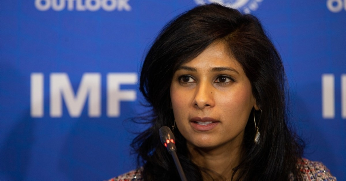 nternational Monetary Fund Chief Economist and Director of the Research Department Gita Gopinath leads a presentation of the IMF World Economic Outlook Update, in Santiago, Chile, Tuesday, July 23, 2019. (AP Photo)
