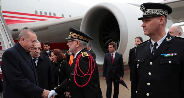 أردوغان يصل باريس في زيارة تستغرق يومين