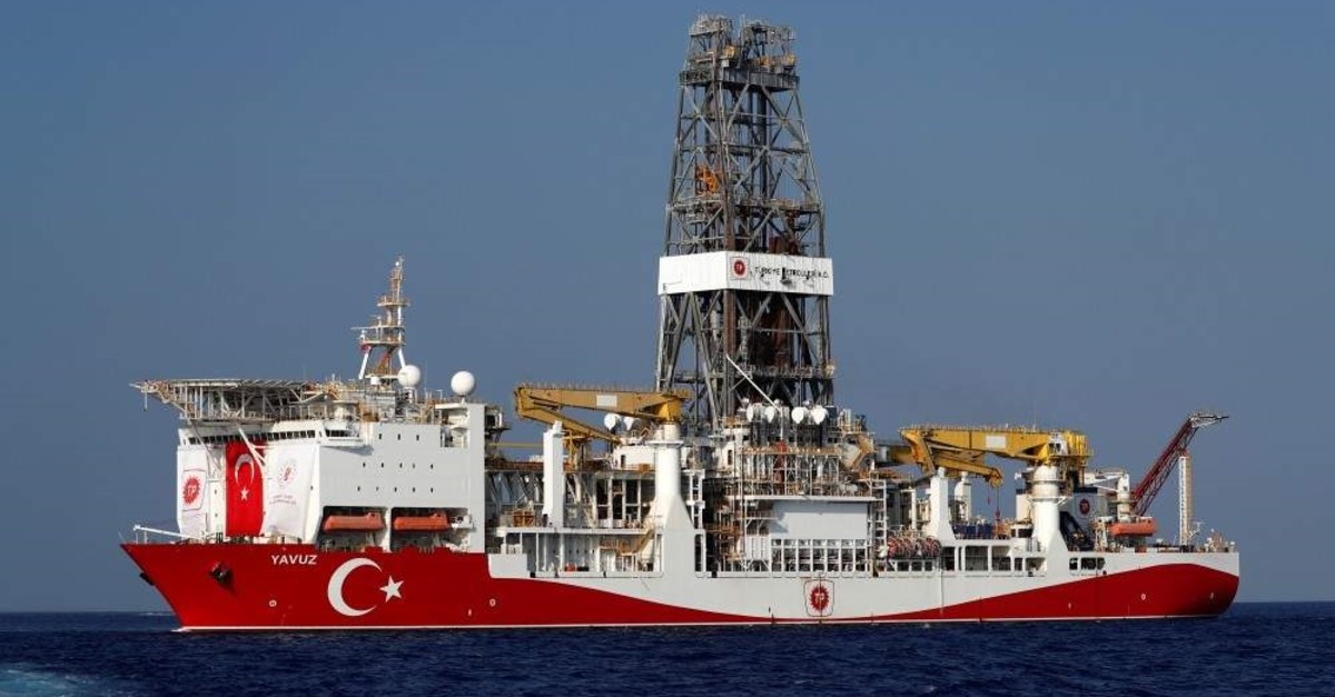 Turkish drilling vessel Yavuz is currently carrying out hydrocarbon exploration activities in the Eastern Mediterranean off Cyprus, Aug. 6, 2019. REUTERS