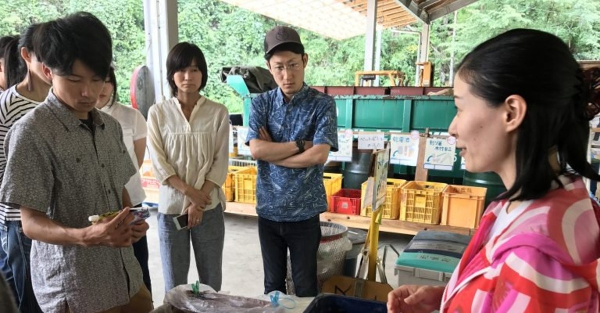 The locals of Kamikatsu sort their trash for recycling.