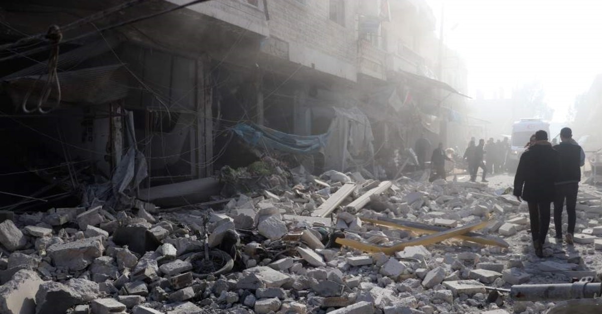 Eight civilians lost their lives during attacks of the Assad regime and Russia in the Idlib de-escalation zone, Dec. 21, 2019. (AA)
