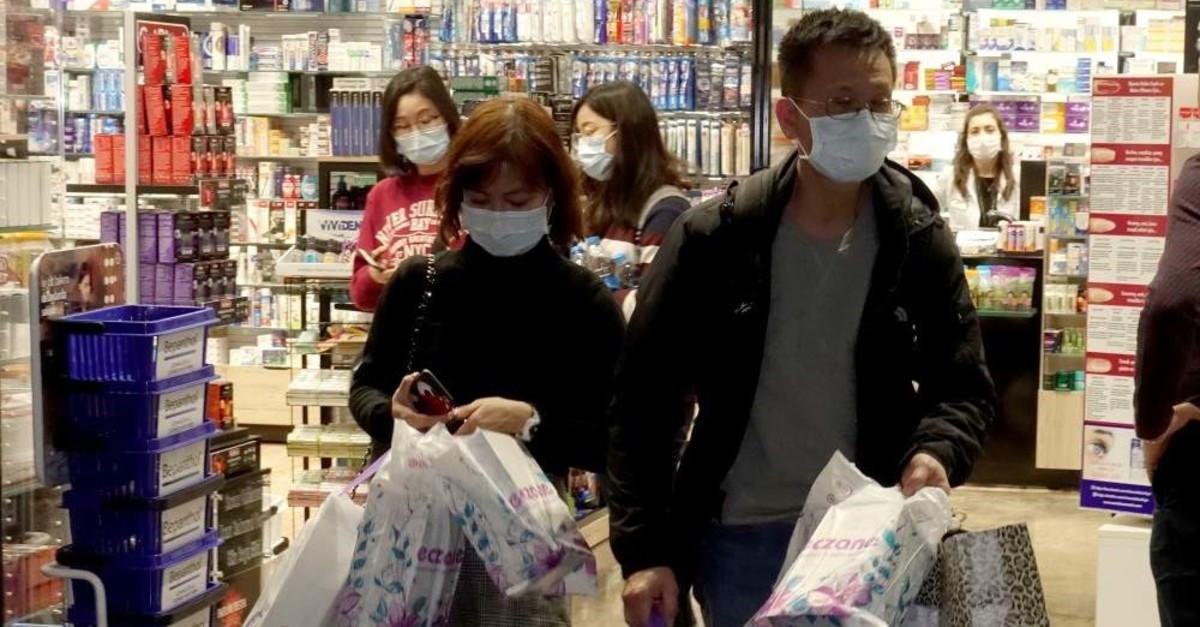 More than 10,000 face masks have been sold at Istanbul Airport pharmacies so far amid growing demand due to the Chinese coronavirus outbreak. (AA Photo)