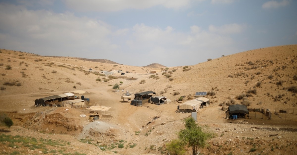Palestinian Bedouin homes are seen in the Israeli-occupied West Bank, Wednesday, Sept. 11, 2019 (AP Photo)