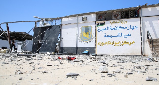 مركز إيواء المهاجرين الذي تعرض للقصف الأناضول