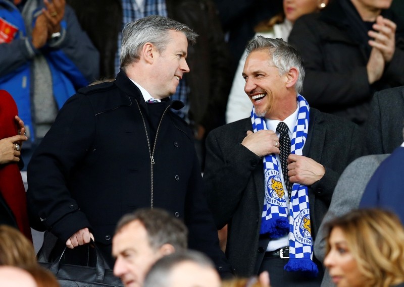 Gary Lineker (R) in the stands. (REUTERS Photo)