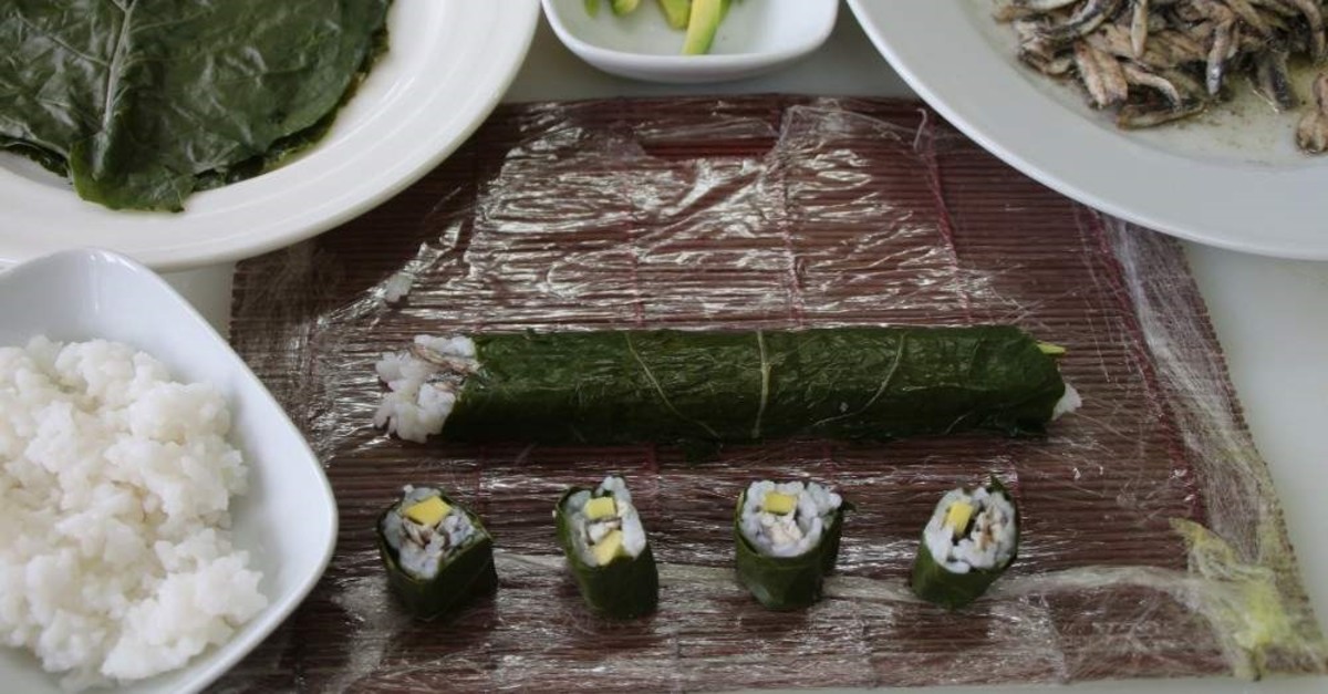 Turkish student gives Japanese sushi a Black Sea twist: Black cabbage and anchovy  roll
