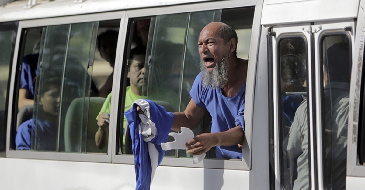 Nicaraguan marathon runner Alex Vanegas, who was kept in jail as a political prisoner, is pictured after being released from ,La Modelo, prison in Managua on Feb. 27, 2019. (AFP Photo)
