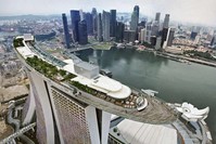 An aerial view of Singapore