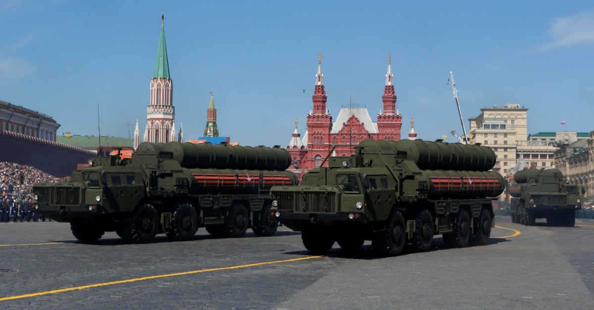 Russian servicemen drive S-400 missile air defence systems during the Victory Day parade, marking the 73rd anniversary of the victory over Nazi Germany in World War Two, at Red Square in Moscow, Russia, May 9, 2018. 
