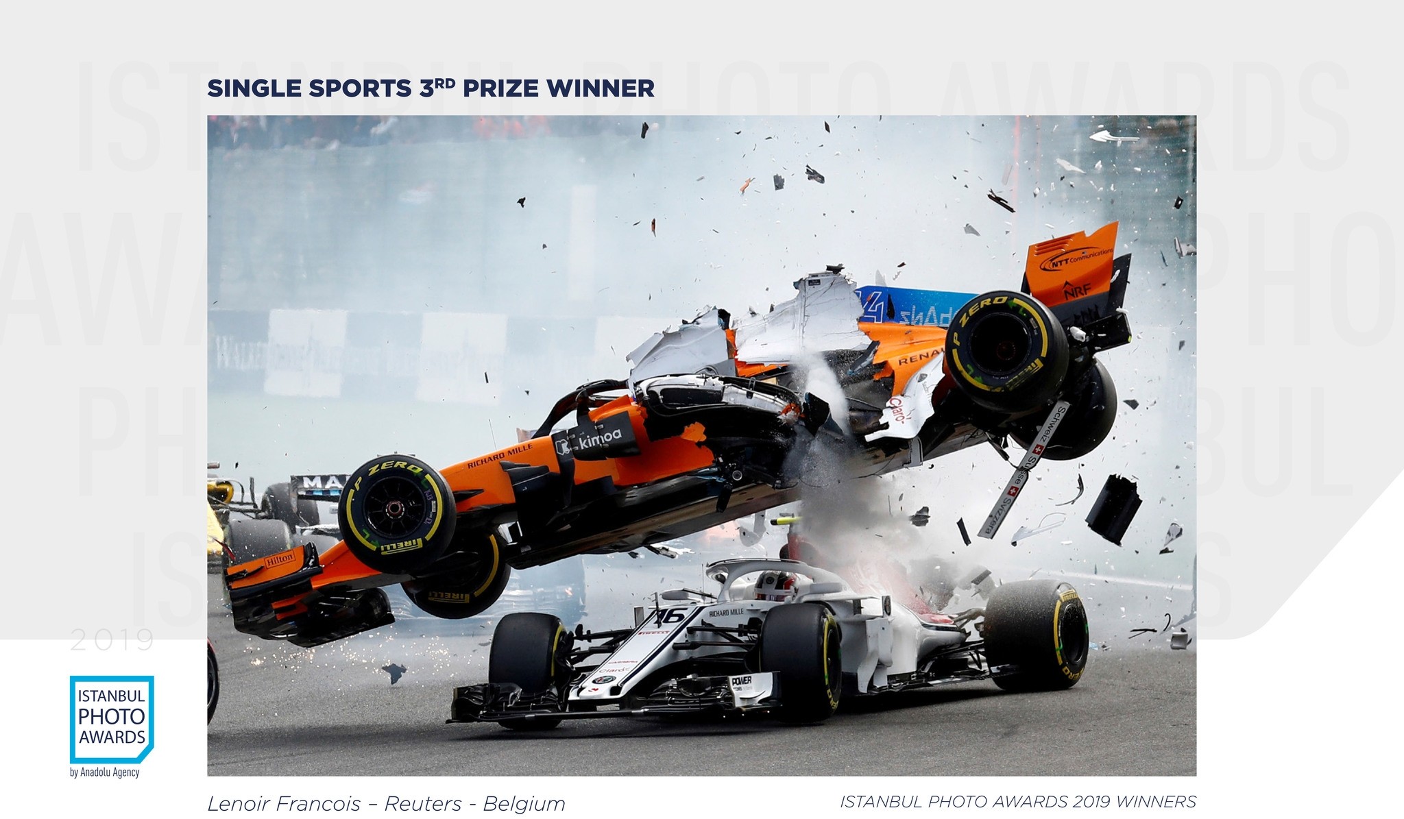 Single Sports 3rd Prize — F1 crash at Spa-Francorchamps