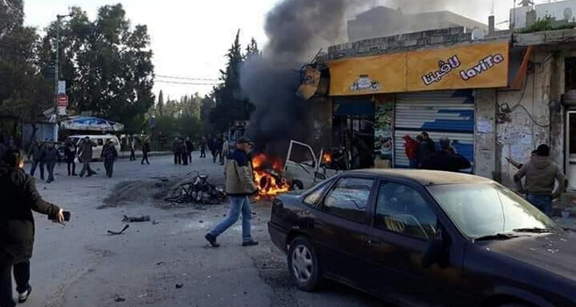 موقع انفجار دراجة نارية وسط مدينة الباب السورية