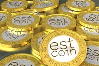 A computer generated image released by the e-Residency's press office shows ,estcoins,, the prototype of ,crypto token, proposed for use in Estonia's ,Digital nation, e-Residency program.