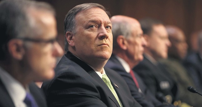 Mike Pompeo, who has been recently declared to be the new U.S. Secretary of State, is seen during the senate intelligence committee as he was the head of CIA, Capitol Hall, Washington, May 11.
