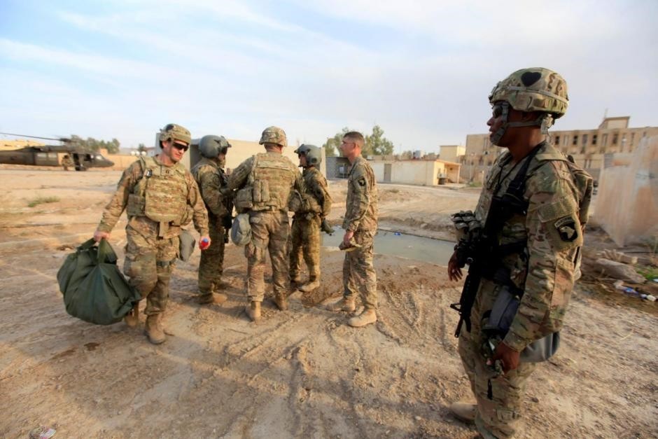 U.S army soldiers arrive at a military base in the Makhmour area near Mosul  (Reuters File Photo)