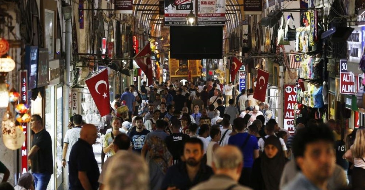 Tourists visit Istanbul's Grand Bazaar, one of the city's main attractions, Aug. 17, 2018. (AP Photo)