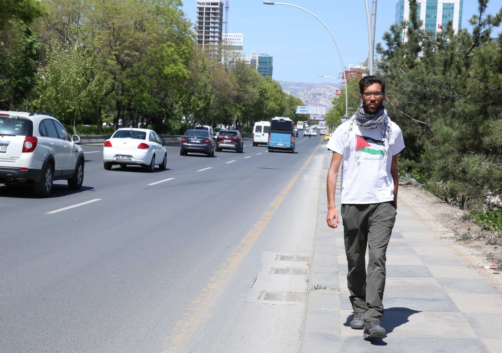 Twenty-five-year-old Sweden citizen Benjamin Ladraa wants to raise awareness on the Israeli oppression of the Palestinians by walking from Sweden to Palestine.