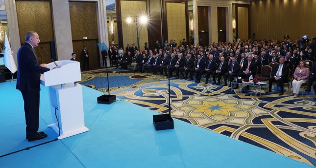 أردوغان مشاركا في المؤتمر السابع لاتحاد تركيا للفندقيين، اسطنبول الأناضول