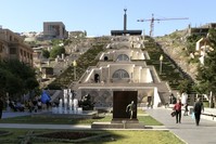Cascade Complex houses many art exhibitions on each floor, cascading down from a hill to the city center. 