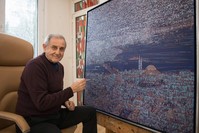 Devrim Erbil is the winner of the painting award. PHOTO BY SAFFET AZAK