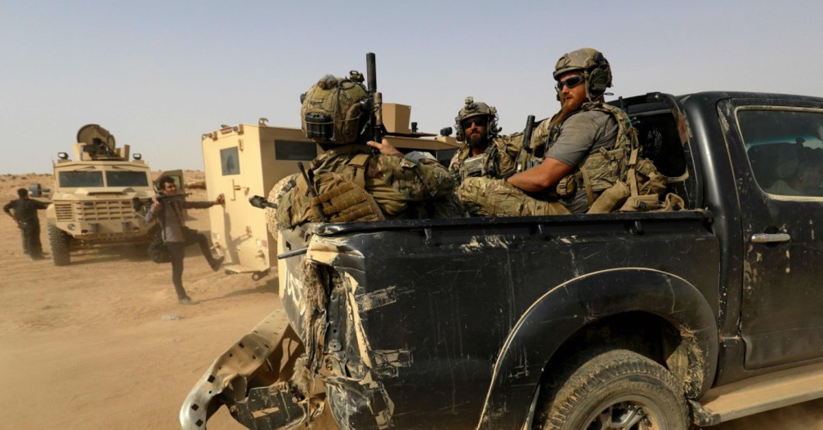 U.S.-backed military forces, including YPG terrorists, are pictured near the village of Susah in the eastern province of Deir el-Zour near the Syrian border with Iraq, Nov. 2, 2018.