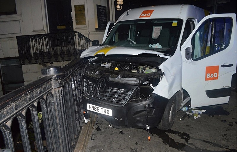 An undated handout photo made available by Britain's London Metropolitan Police Service (MPS) on 10 June 2017 shows the van used in the London Bridge terrorist attack on 03 June 2017, in London, Britain. (EPA Photo)
