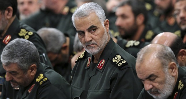 Revolutionary Guard Gen. Qassem Soleimani, center, attends a meeting with Supreme Leader Ayatollah Ali Khamenei and IRGC commanders in Tehran, September 18, 2016. (AP Photo)