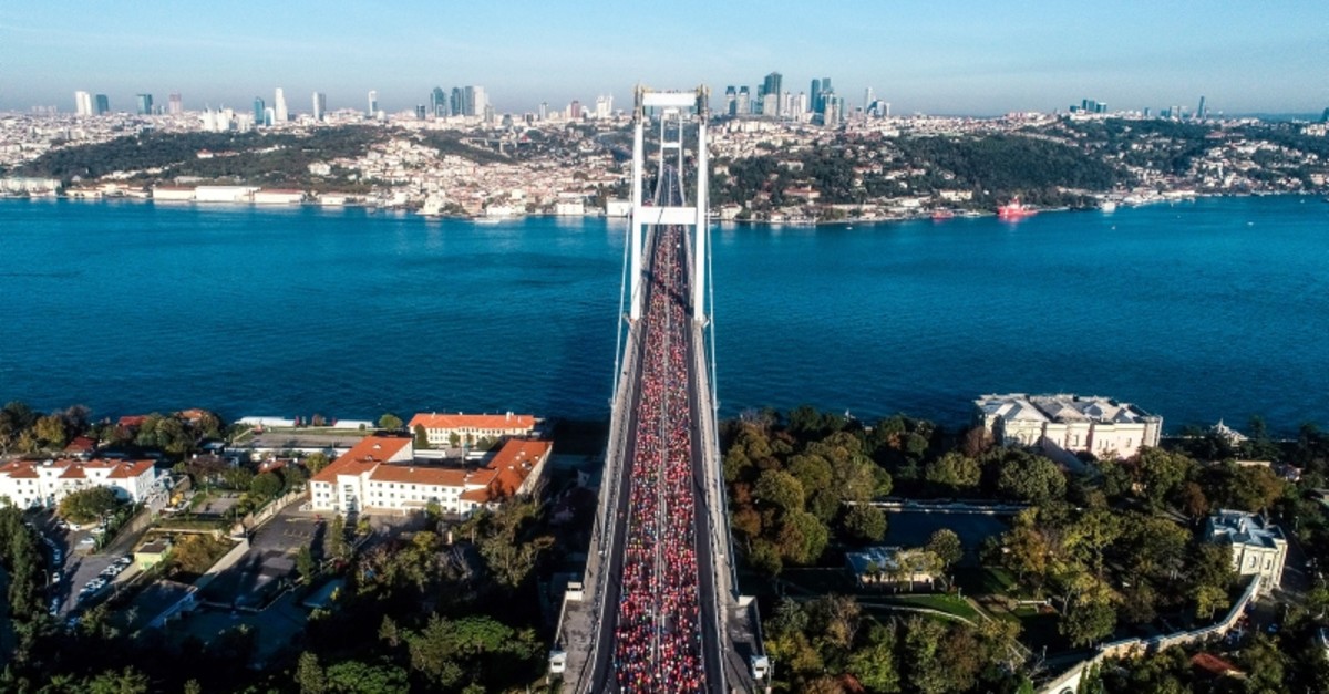 Kenyan Ethiopian Athletes Dominate World S Only Cross Continental Marathon In Istanbul Daily Sabah