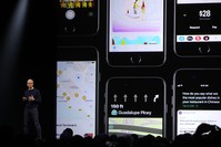 Apple CEO Tim Cook delivers the opening keynote address the 2017 Apple Worldwide Developer Conference (WWDC) on June 5, 2017 in San Jose, California. (AFP Photo)