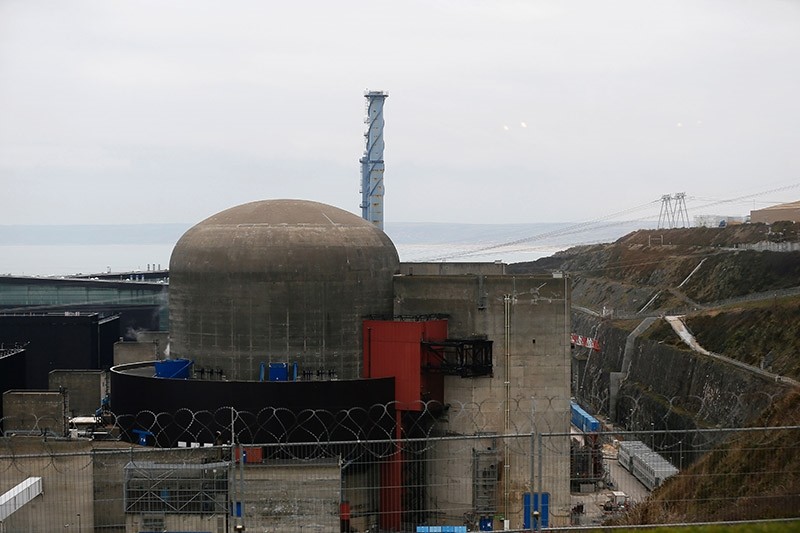 Photo taken on Feb. 9, 2017 shows nuclear reactor number 1 (,Flamanville 1,) of the Flamanville nuclear plant after an explosion at the plant in Flamanville, northwestern France. (AFP Photo)