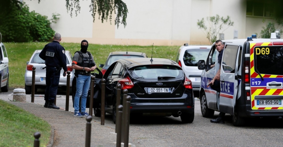 Investigators are seen during a police operation in Oullins, France, May 27, 2019. (Reuters Photo)