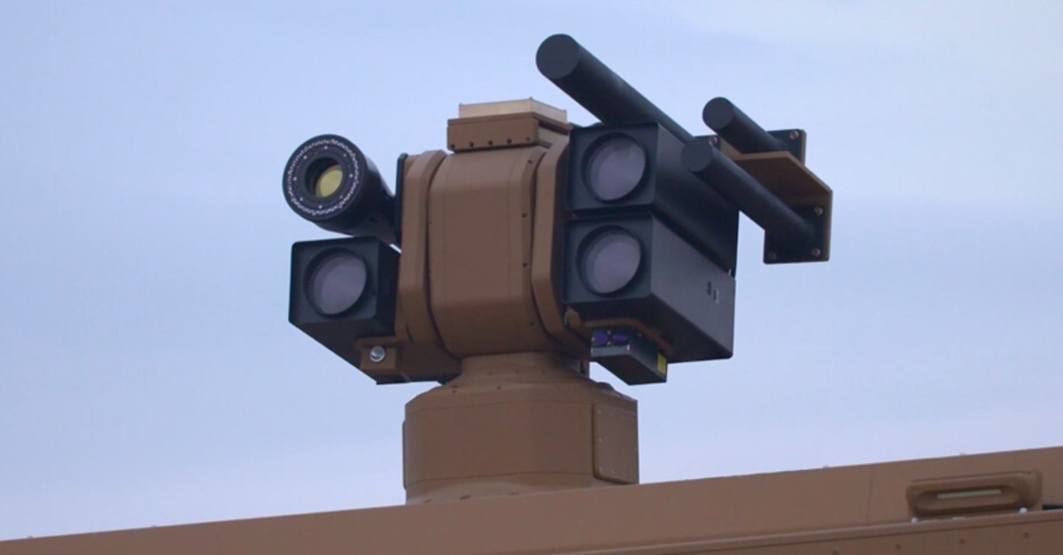 Roketsan's directed-energy weapon Alka mounted on a truck. (AA Photo)