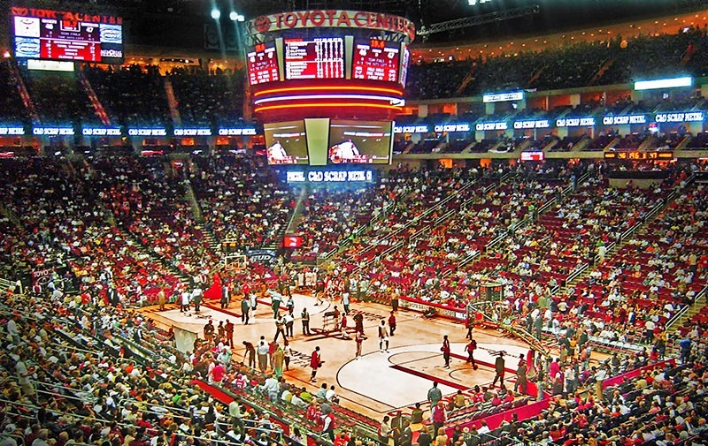 A general view of the Toyota Center, the home ground for Houston Rockets.