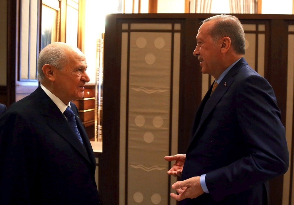 In the beginning of January, MHP leader Devlet Bahu00e7eli and President Recep Tayyip Erdou011fan announced that they are joining forces for the 2019 elections and formed an alliance called the ,National Agreement.,