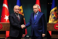 President Recep Tayyip Erdo?an and his Moldovan counterpart Igor Dodon hold a joint news conference in the Turkish capital Ankara on Dec. 30, 2019. (IHA Photo)