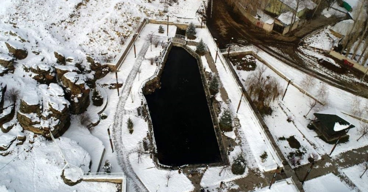 A legendary lake in eastern Turkey's Erzurum province does not freeze despite the region's frigid winter temperatures. (IHA Photo)
