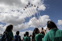 The Turkish Stars, the Turkish Air Forceu2019s aerobatic demonstration team, puts on a  show at TEKNOFEST on Sept. 20.