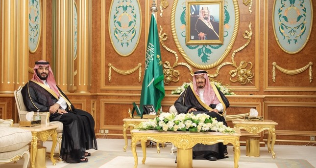 العاهل السعودي الملك سلمان بن عبد العزيز وولي عهده الأمير محمد بن سلمان الأناضول