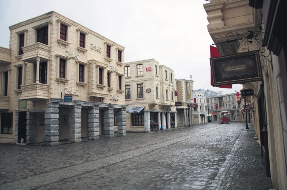 An intricate model of u0130stiklal Avenue in the 1850s during the Ottoman era.