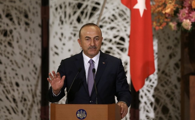 Turkish Foreign Minister Mevlüt Çavuşoğlu speaks in a joint press conference with his Japanese counterpart Taro Kono in Tokyo, Japan, Nov. 05, 2018. (AA Photo)