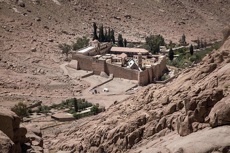 A picture taken on April 16, 2017 shows a general view of the Monastery of St. Catherine in Egypt's south Sinai, where a policeman was killed and three others wounded on April 18, 2017. (AFP Photo)
