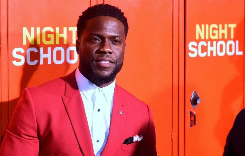 In this file photo taken on September 24, 2018 actor Kevin Hart arrives for the premiere of 'Night School' in Los Angeles, California. (AFP Photo)