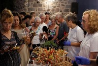 People enjoying local dishes at the first Lesvos Food Fest.