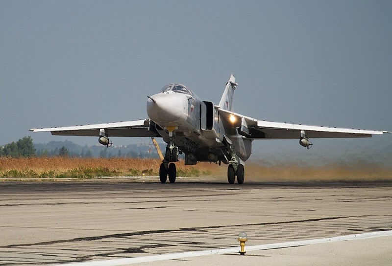 A Russian war plane takes off on a combat mission at Hemeimeem airbase, Syria, on Thursday, Oct. 22, 2015 (AP File Photo)